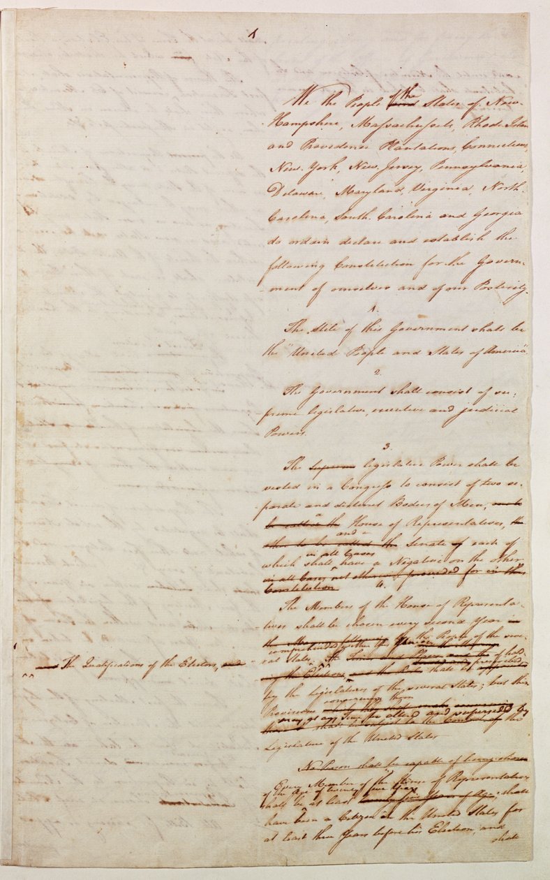 Az Egyesült Államok alkotmányának első tervezete, 1787 alkotó: American School