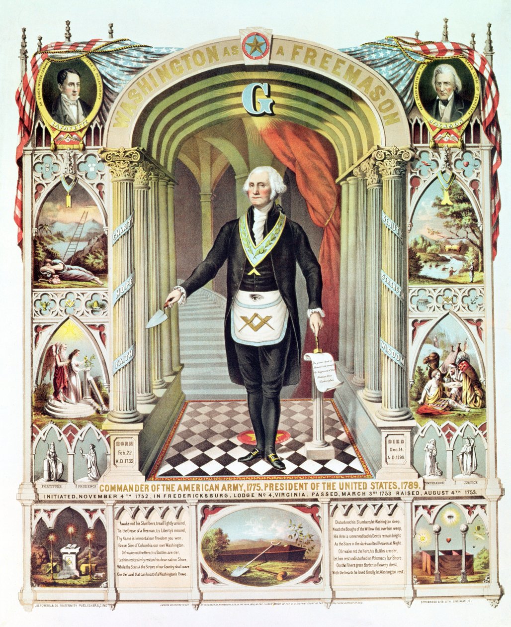 George Washington szabadkőművesként alkotó: American School