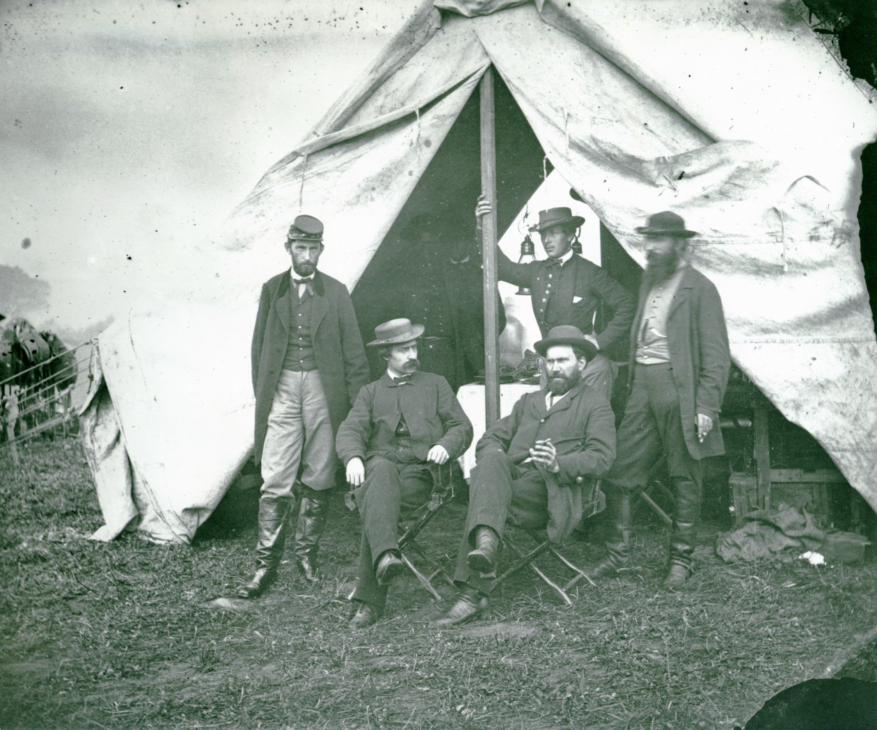 Union Mappers csoportportréja a marylandi Antietamban, 1862 alkotó: American School