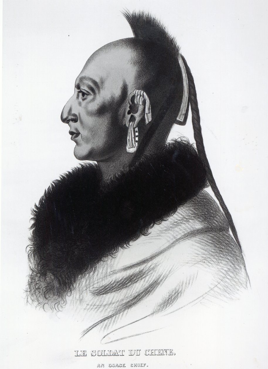 Le Soldat du Chene, az Osage főnöke alkotó: American School