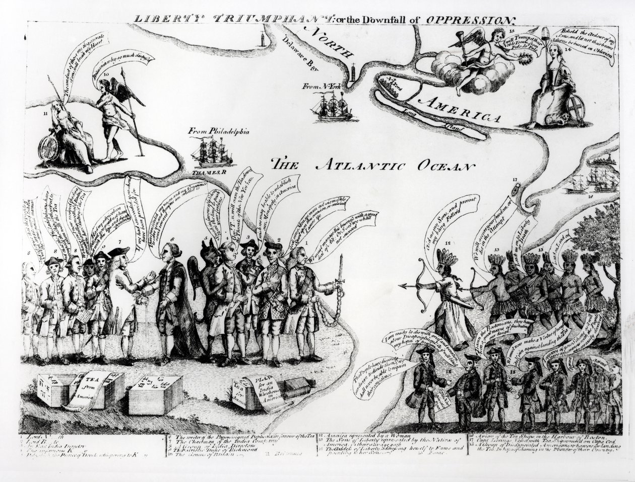 A Liberty Triumphant, avagy az elnyomás bukása, 1773 alkotó: American School