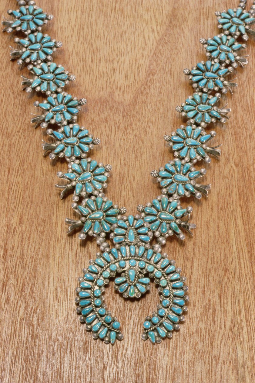 Navajo nyaklánc (ezüst és türkiz) (lásd még: 229250) alkotó: American School