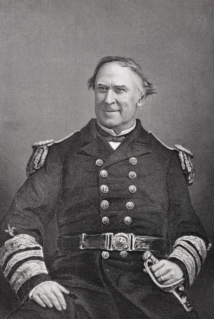David Glascoe Farragut admirális (1801-70) portréja alkotó: American School