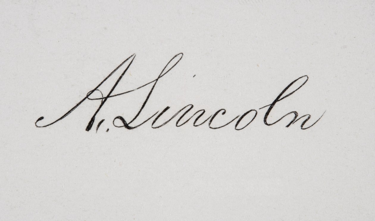 Abraham Lincoln aláírása alkotó: American School