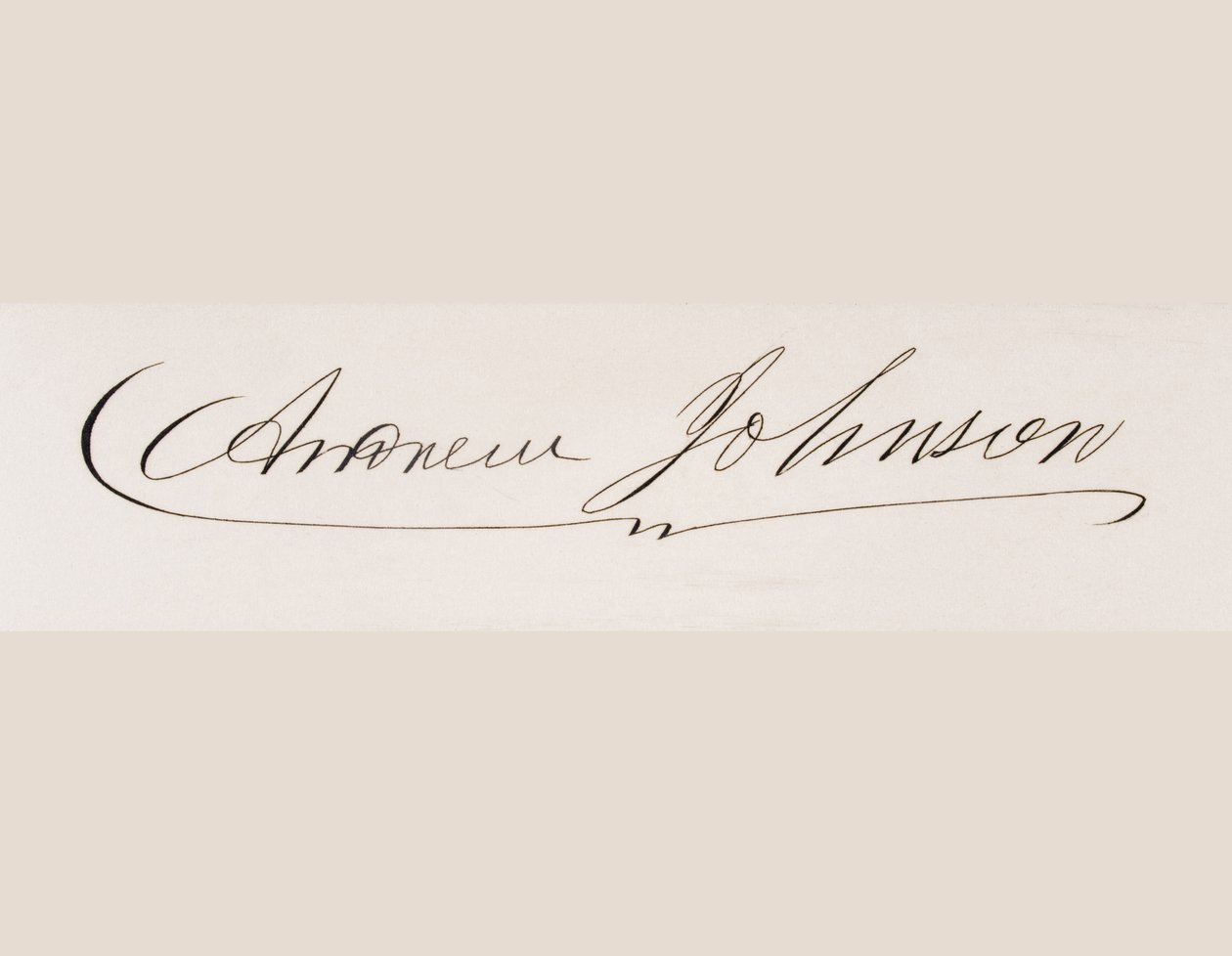 Andrew Johnson aláírása alkotó: American School