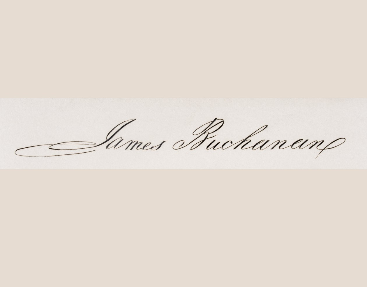 James Buchanan aláírása alkotó: American School