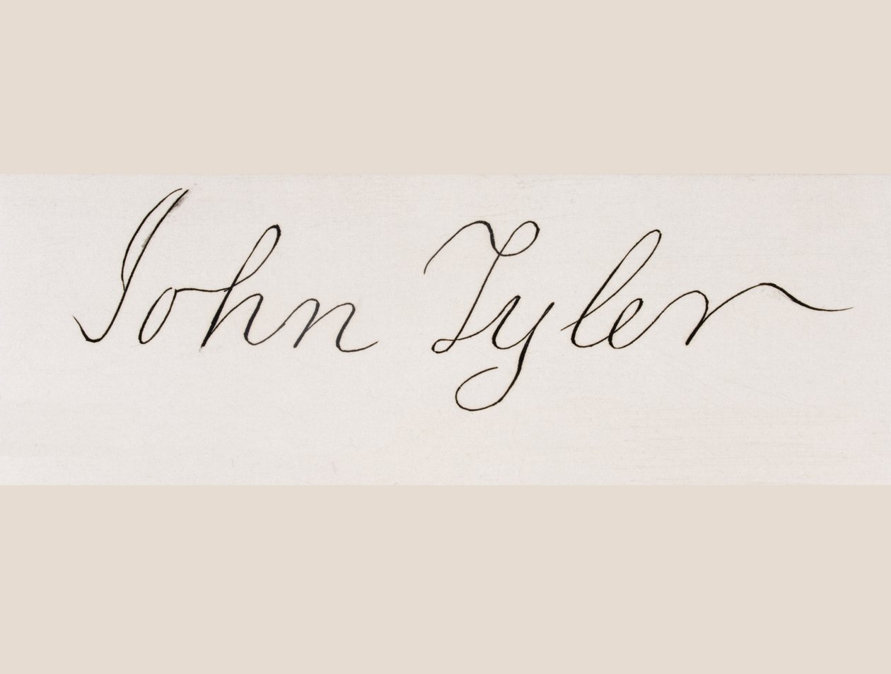 John Tyler aláírása alkotó: American School