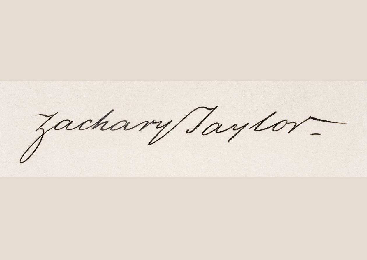 Zachary Taylor aláírása alkotó: American School