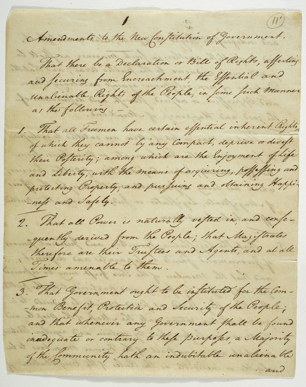 A Bill of Rights, a Federal Hallban aláírt példány, 1789 (tintával papíron) alkotó: American School