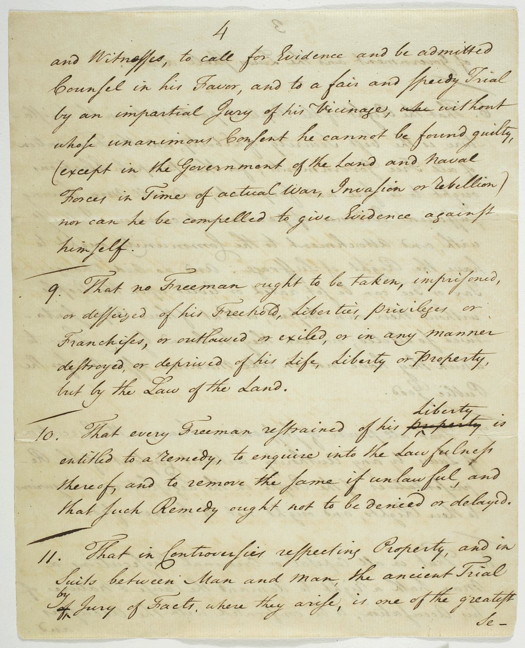A Bill of Rights, a Federal Hallban aláírt példány, 1789 (tintával papíron) alkotó: American School