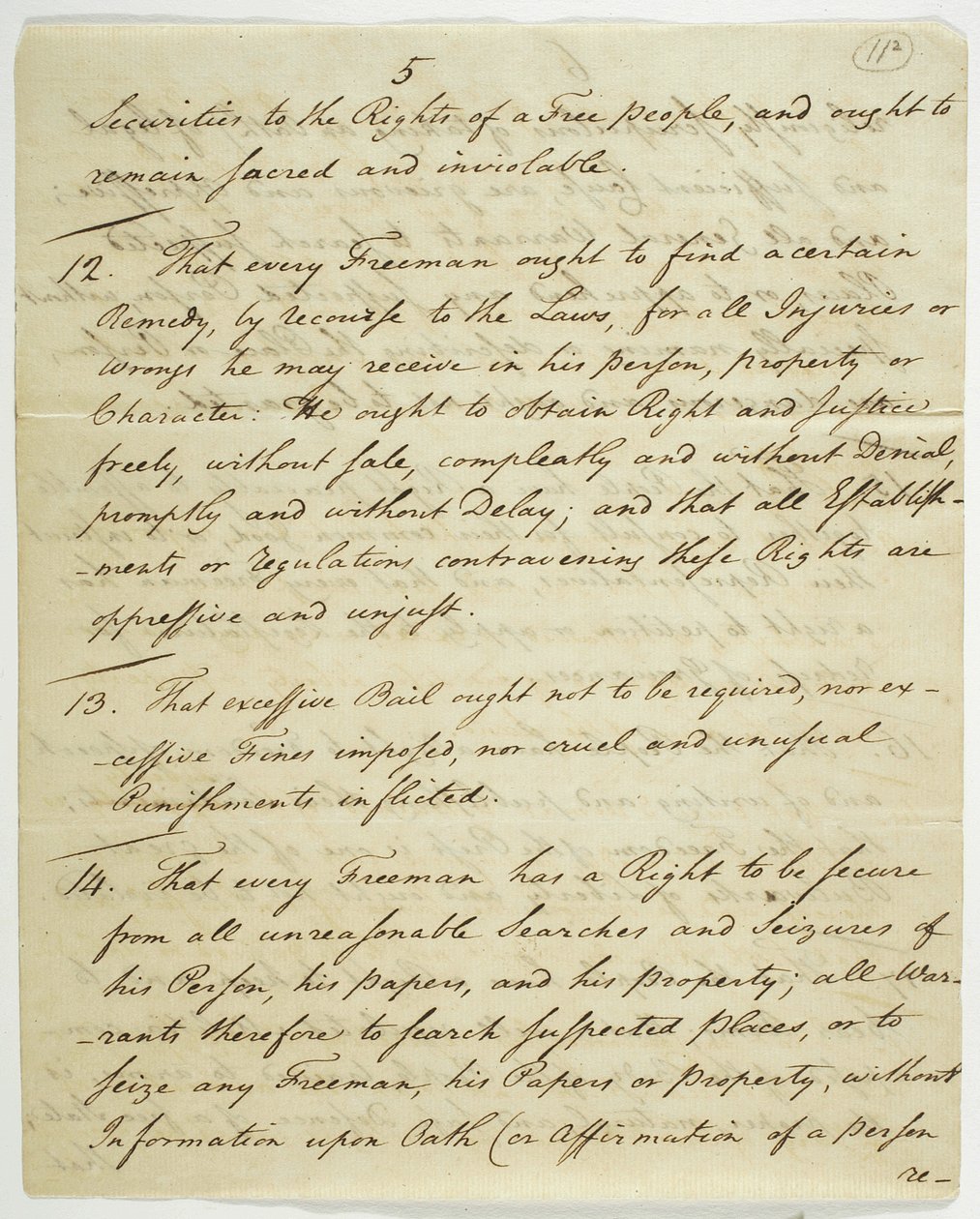 A Bill of Rights, a Federal Hallban aláírt példány, 1789 (tintával papíron) alkotó: American School