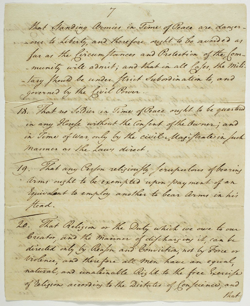 A Bill of Rights, a Federal Hallban aláírt példány, 1789 (tintával papíron) alkotó: American School