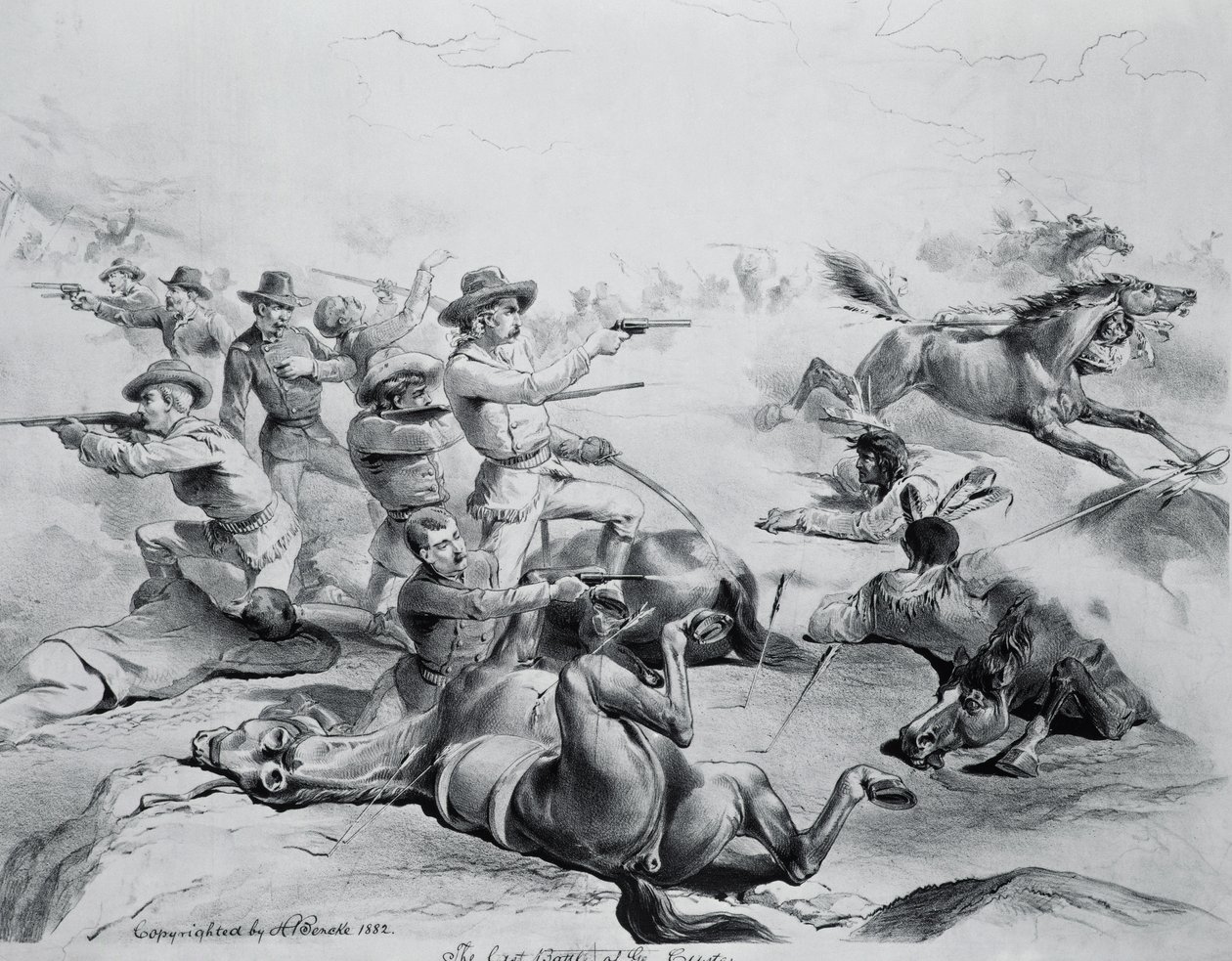 Custer tábornok utolsó csatája, 1876. június 25., 1882 körül alkotó: American School