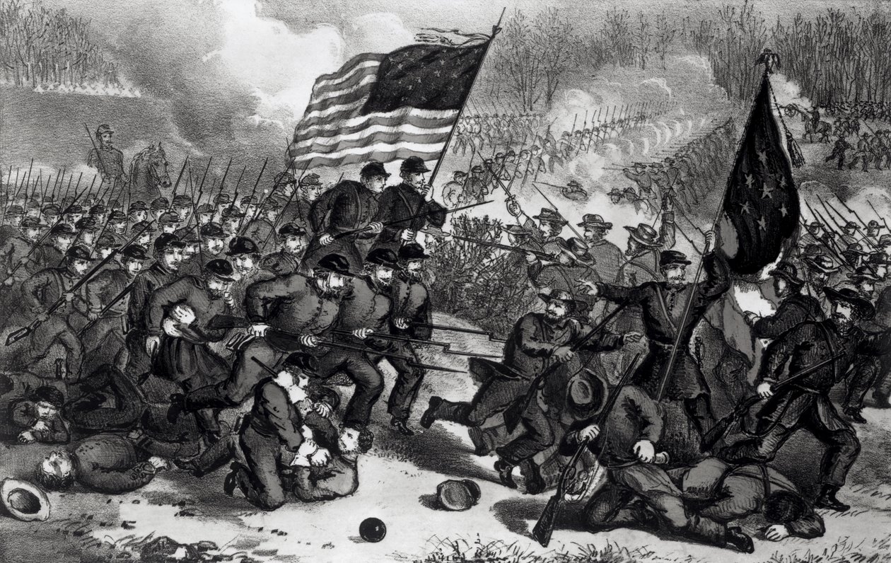 The Second Battle of Bull Run, vívták 1862. augusztus 29-én, pub. írta Currier és Ives alkotó: American School