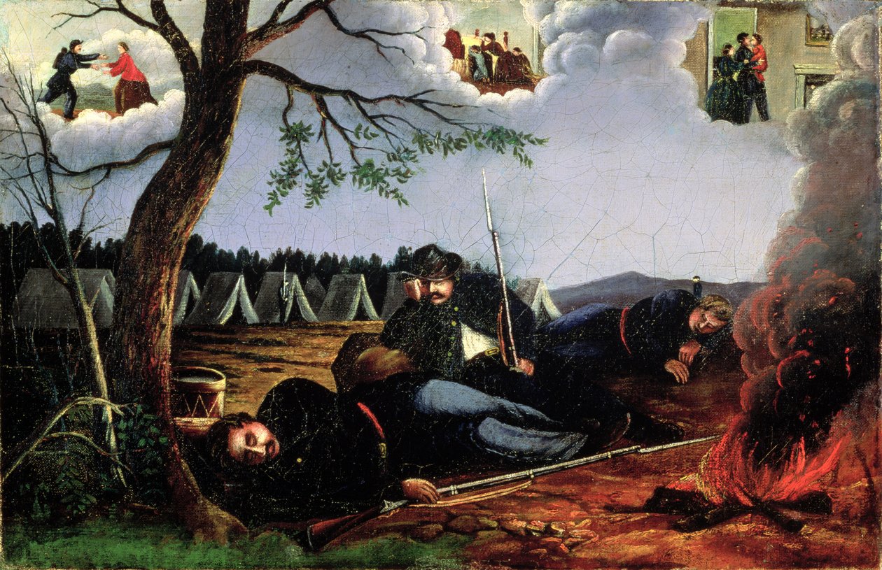A katonák álma, 1865 körül alkotó: American School