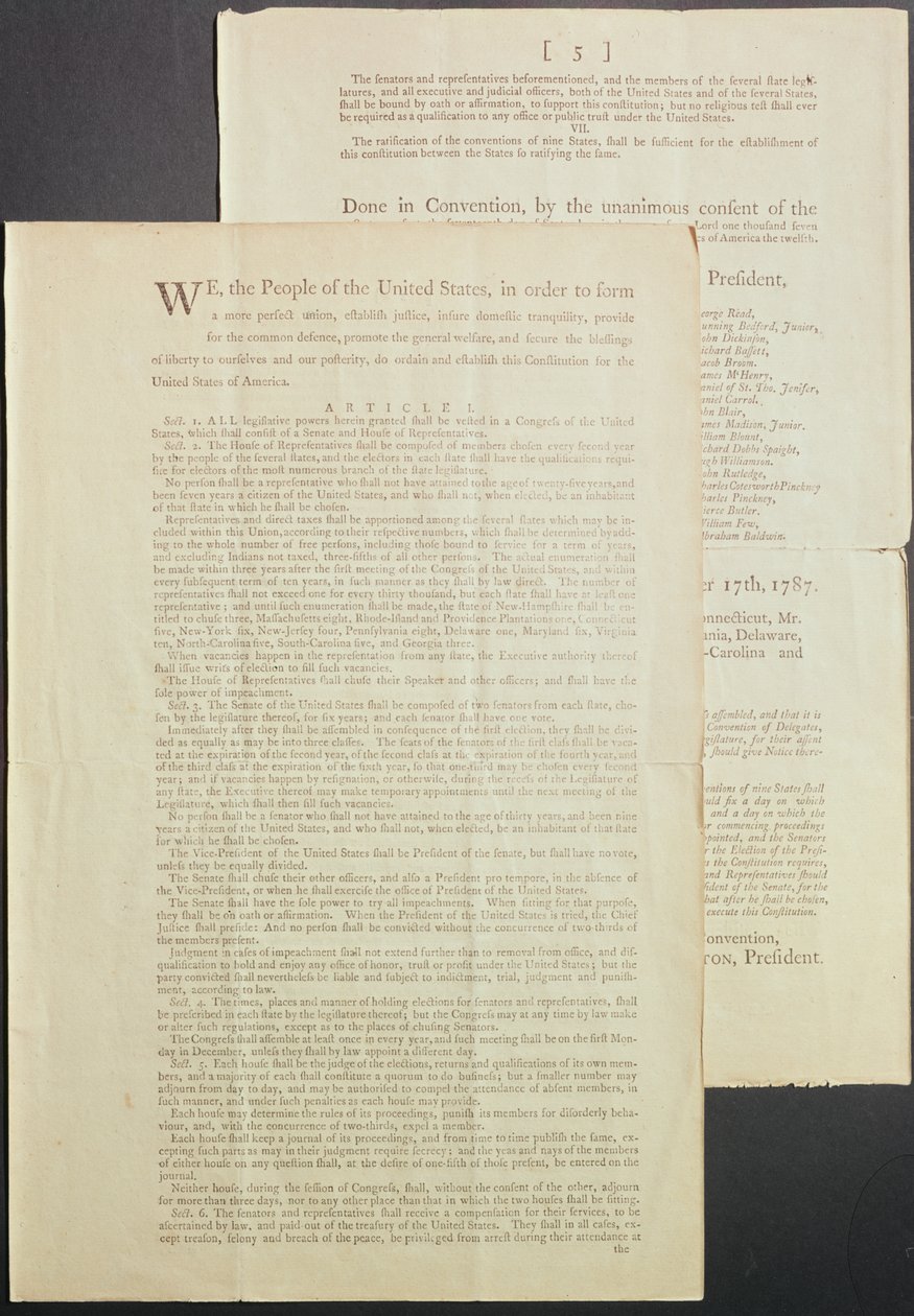 Az Egyesült Államok alkotmánya, 1787 alkotó: American School