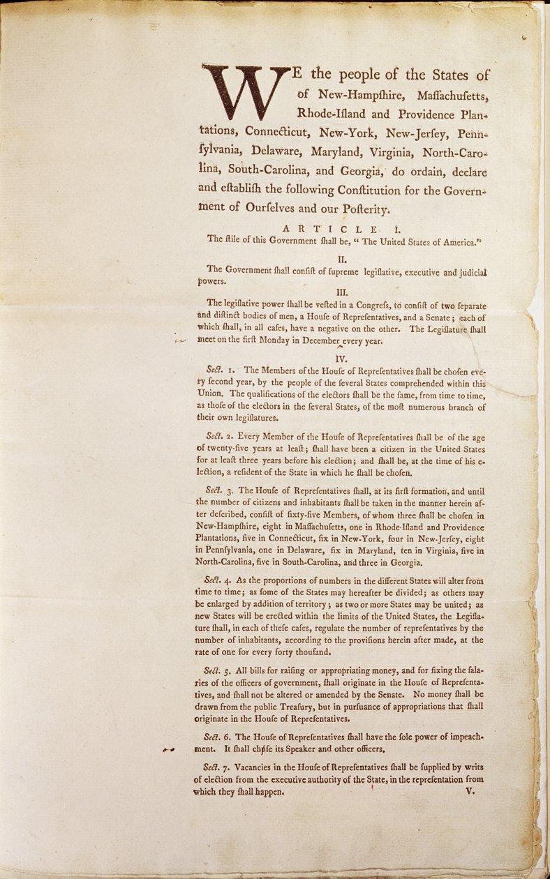 Az Egyesült Államok alkotmánya, 1787 alkotó: American School