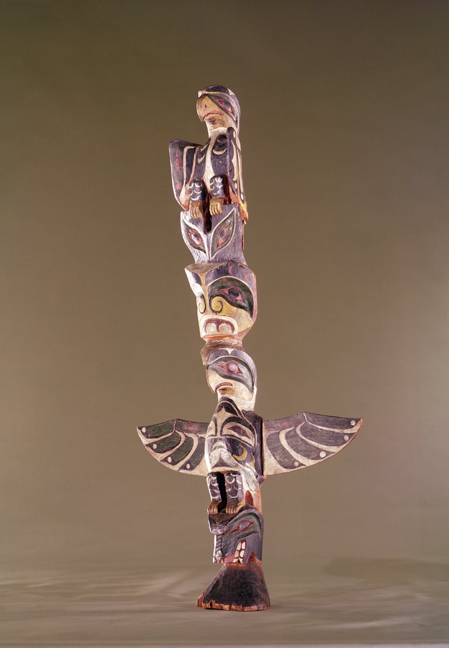 Tlingit Bird Clan totemoszlop (festett fa) alkotó: American School