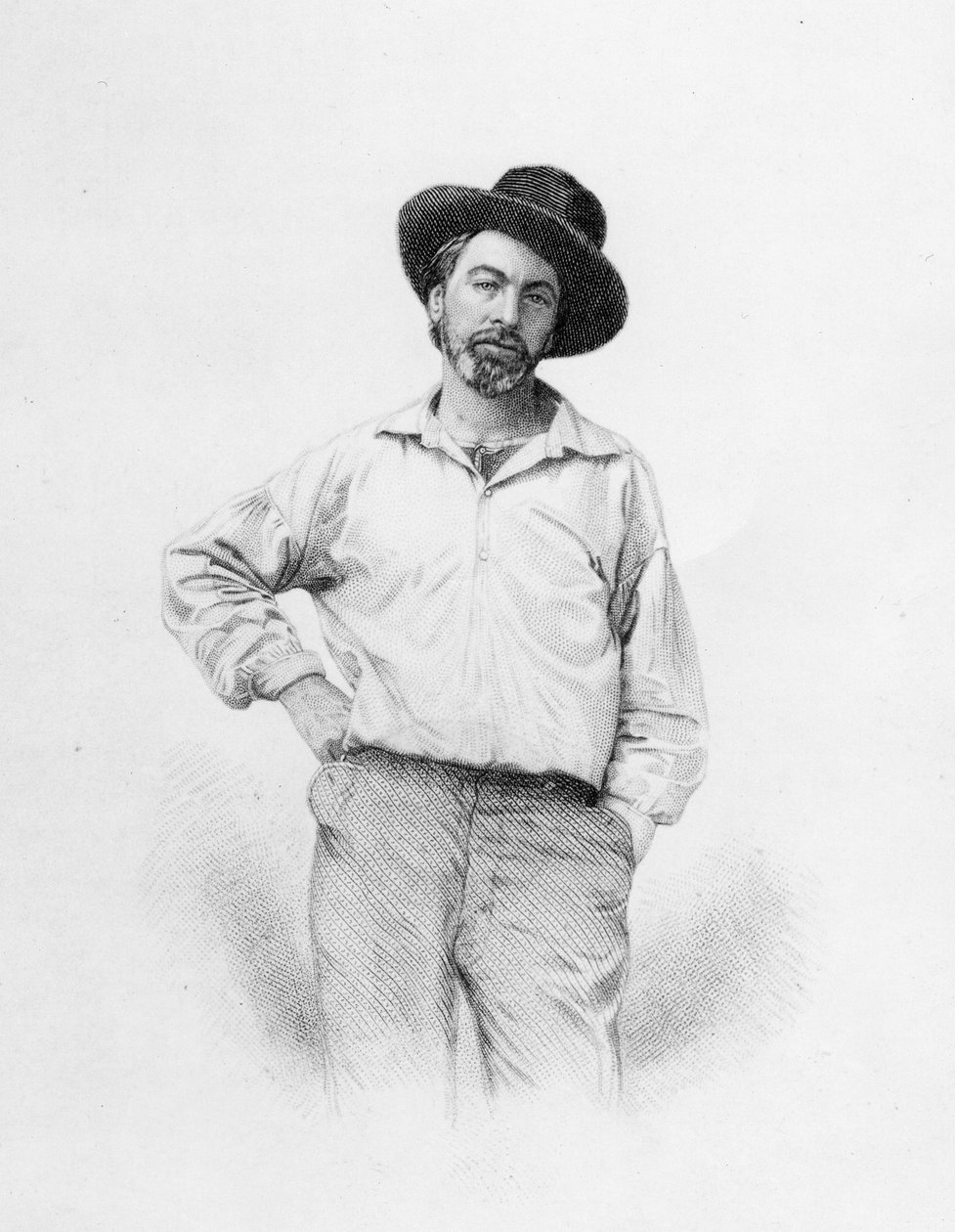 Walt Whitman, a Leaves of Grass előlapja, 1855 alkotó: American School
