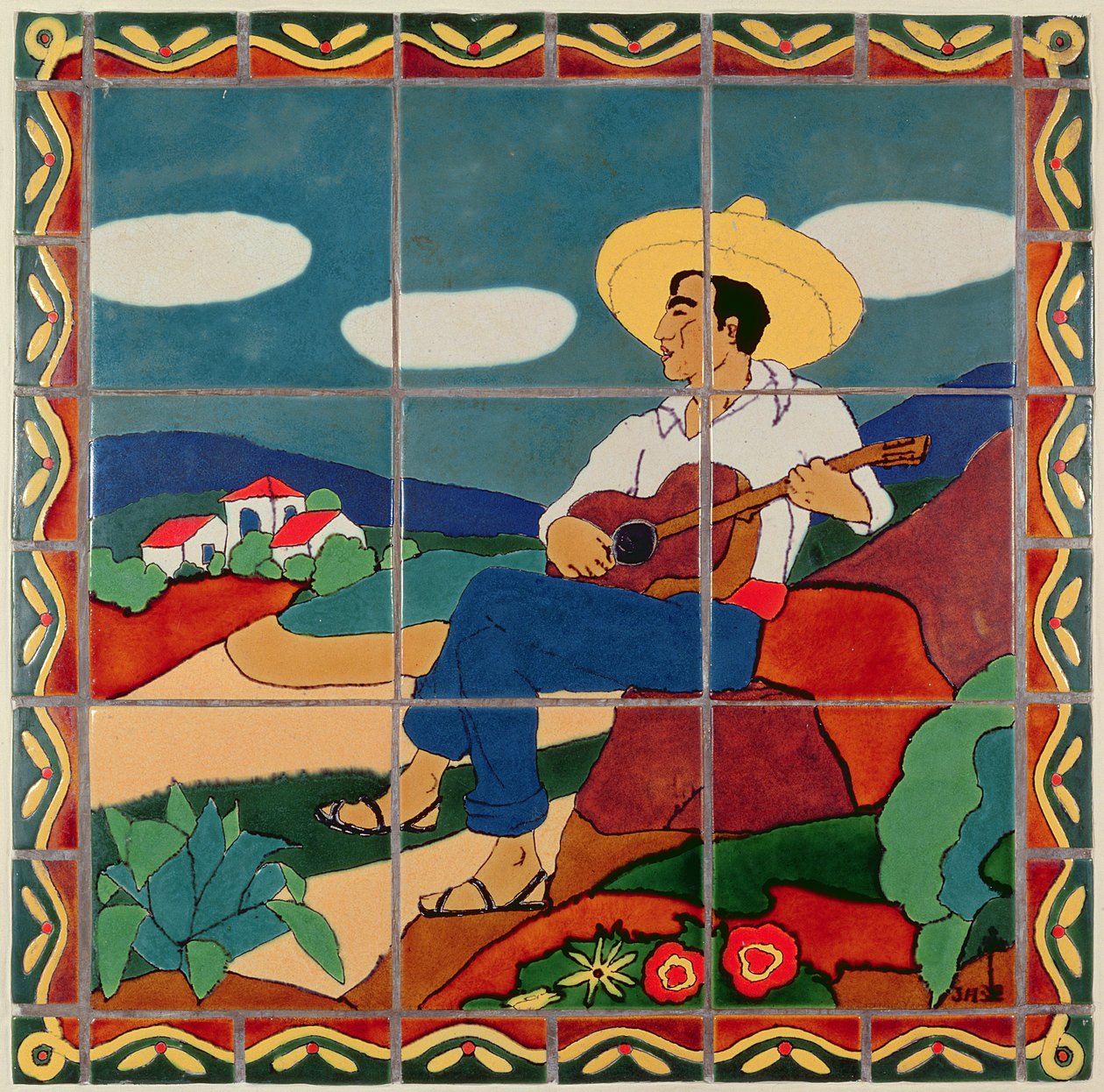 West Texas szoba csempe (kerámia) alkotó: American School