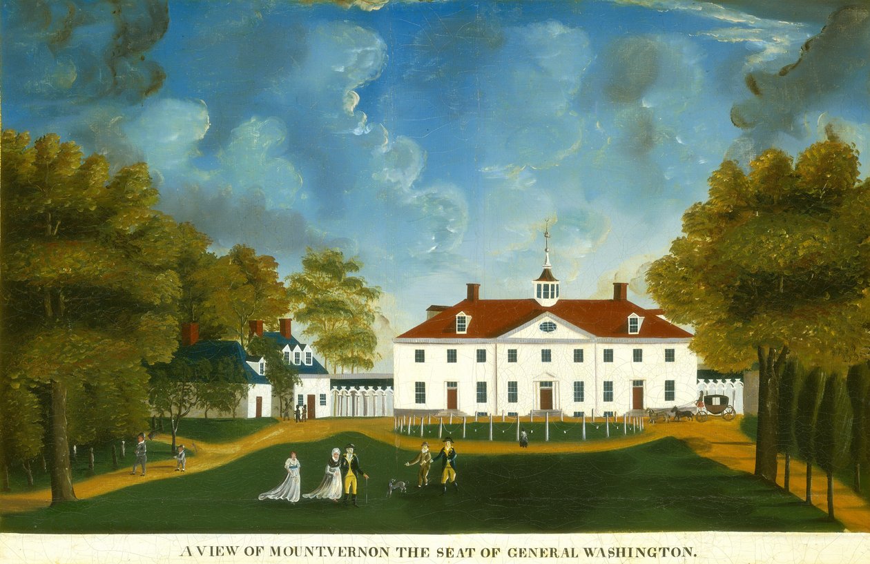 Kilátás a Mount Vernonra alkotó: American 18th Century