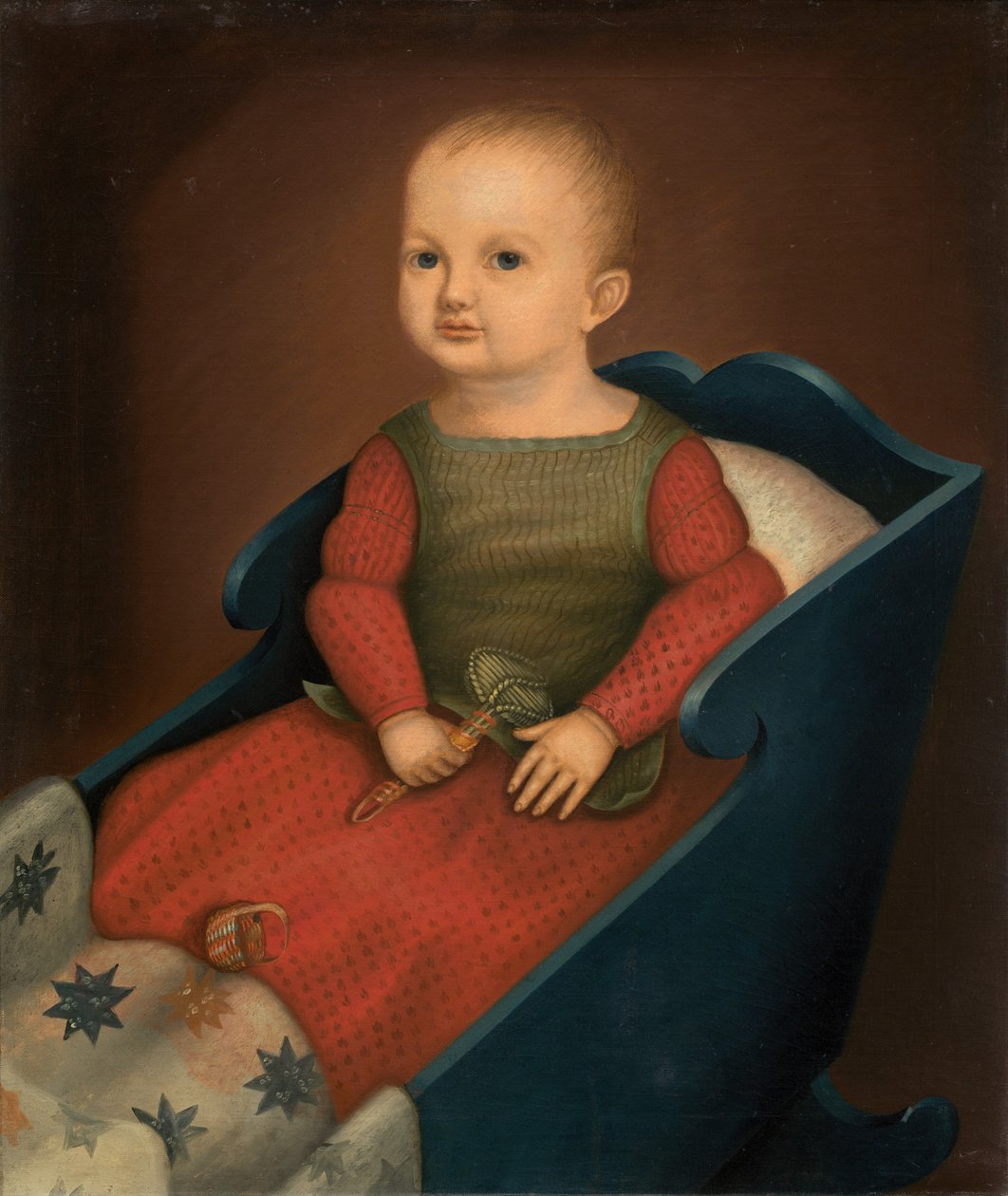 Baba kék bölcsőben alkotó: American 19th Century