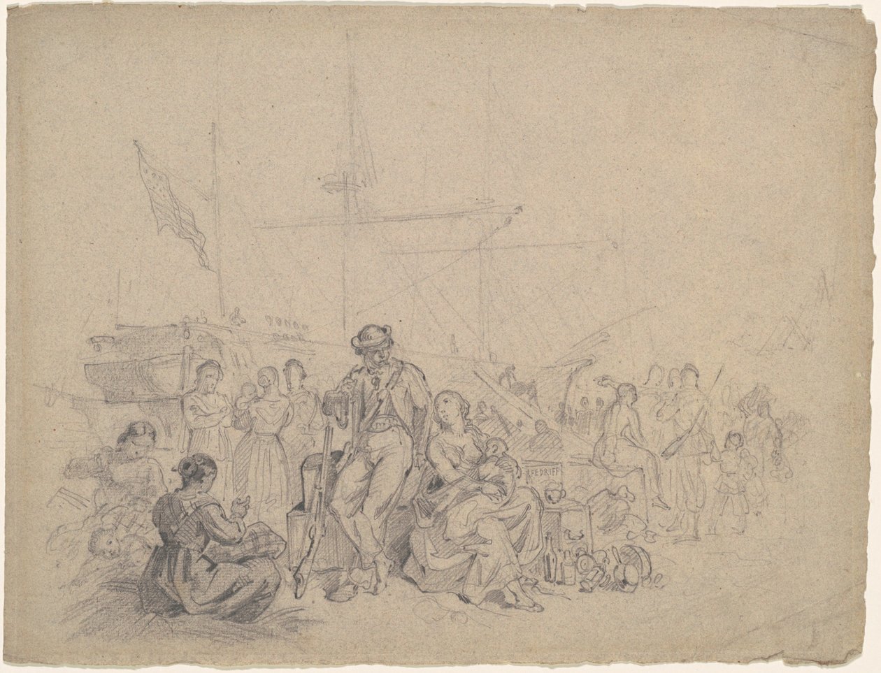 Kikötői jelenet alkotó: American 19th Century