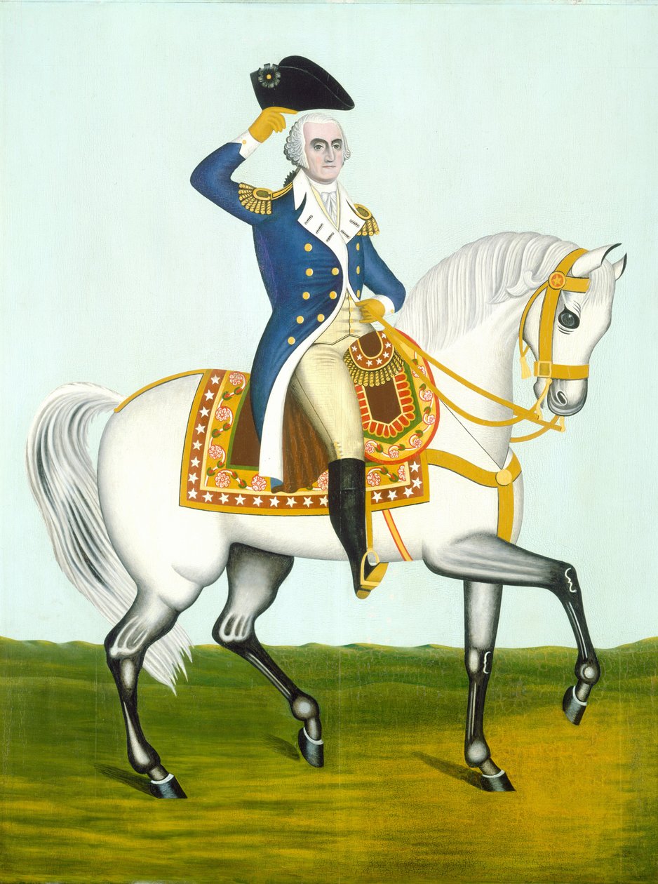 Washington tábornok fehér töltőn alkotó: American 19th Century