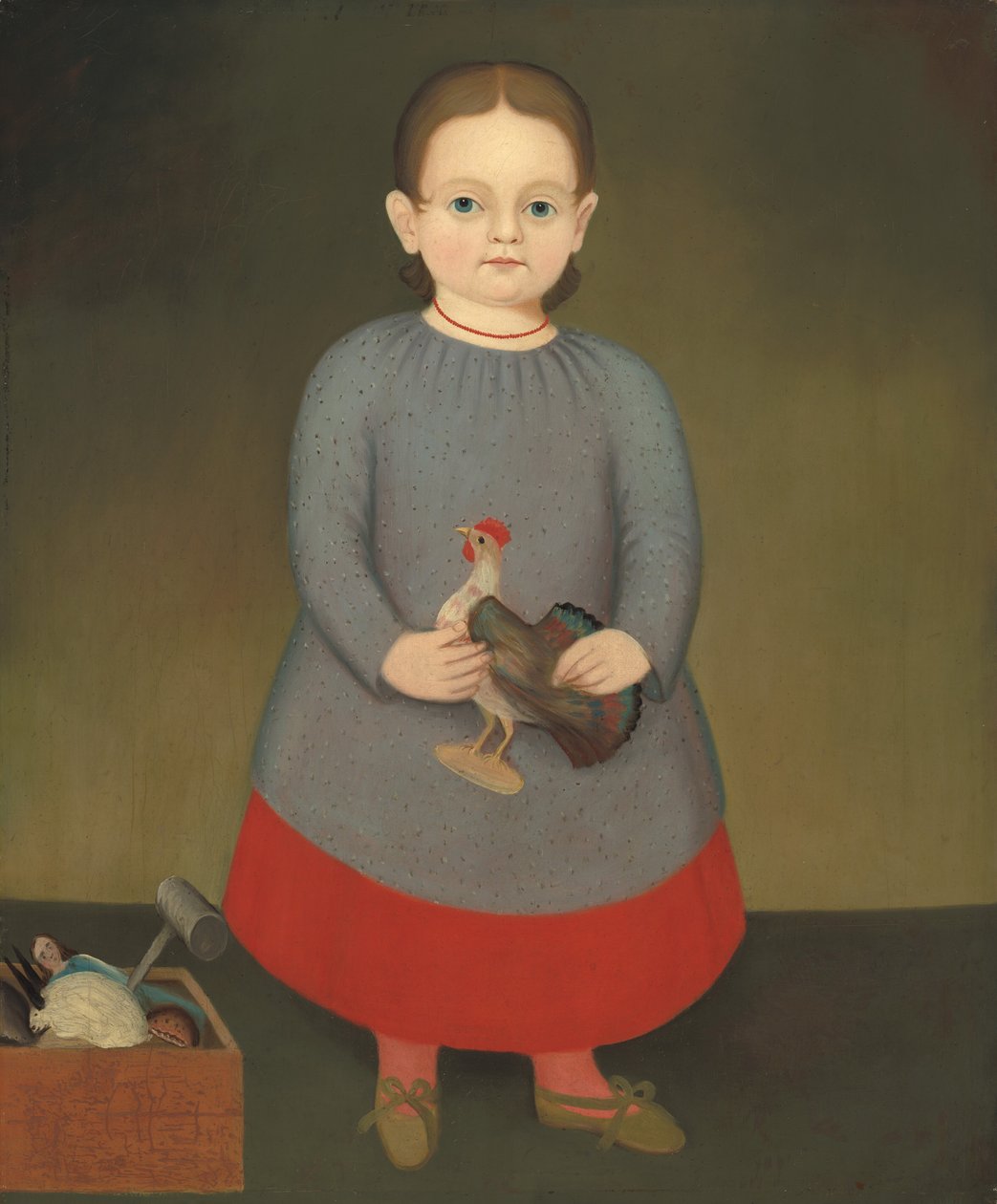 Lány Toy Roosterrel alkotó: American 19th Century