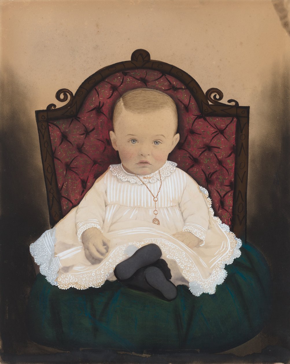 Egy baba portréja alkotó: American 19th Century