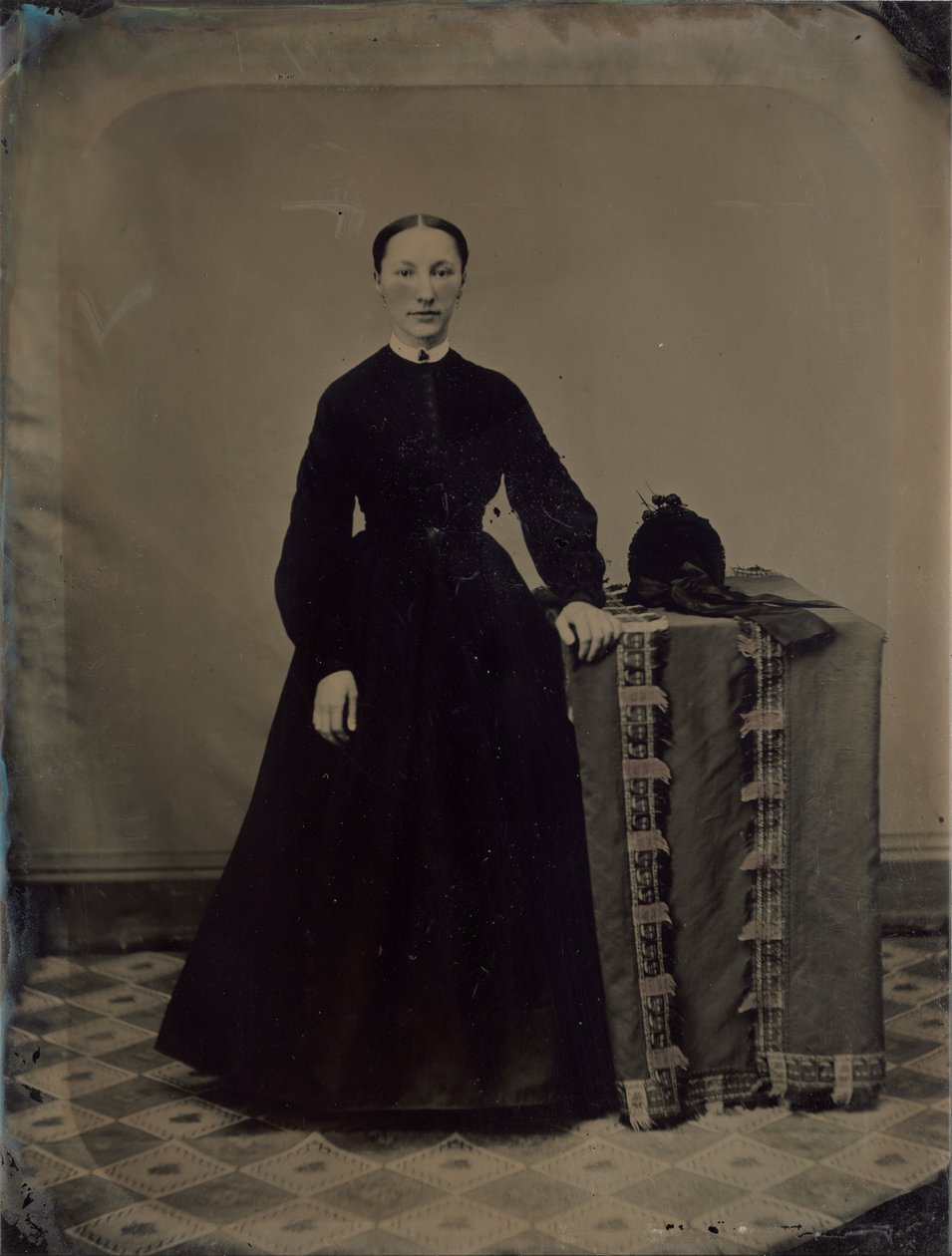 Egy polgárháborús özvegy portréja alkotó: American 19th Century