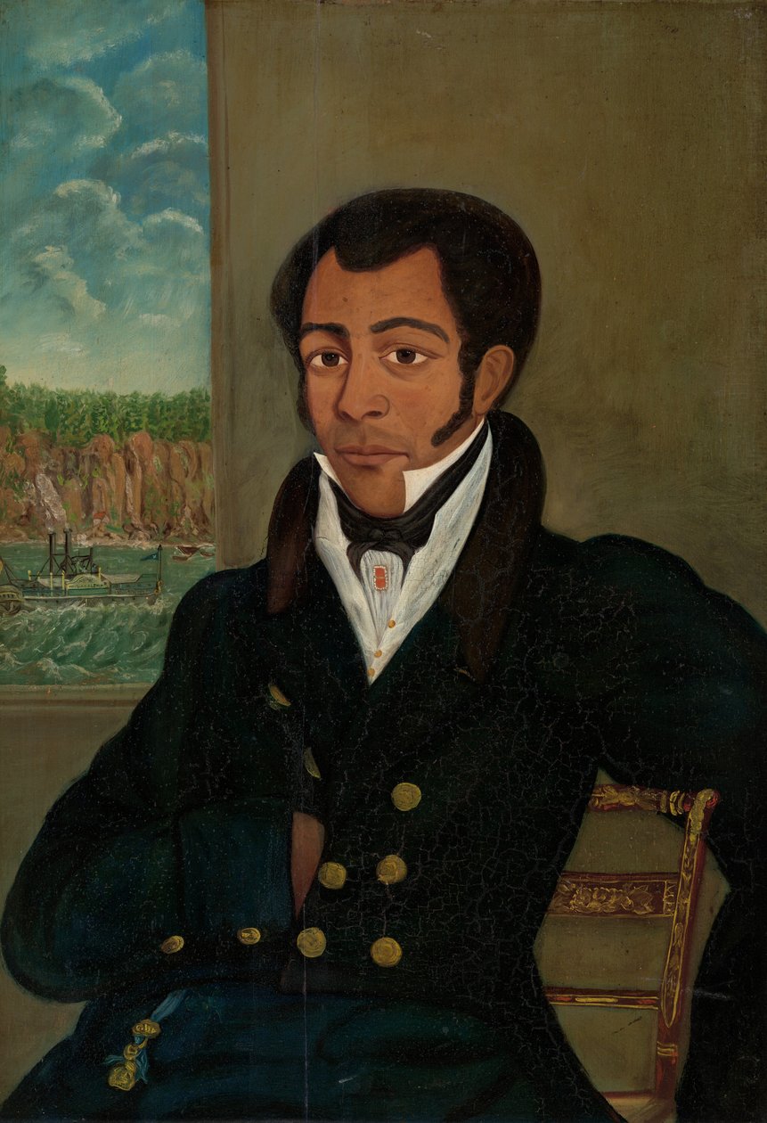 Egy hajófelügyelő portréja alkotó: American 19th Century