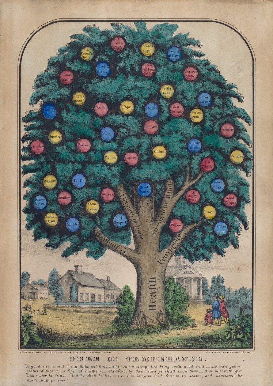 A mértékletesség fája alkotó: American 19th Century