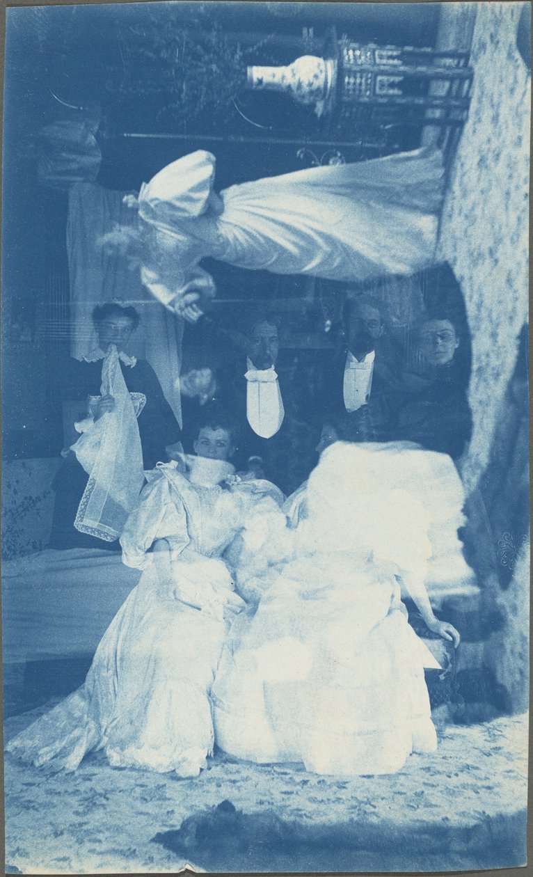 Untitled (több ember dupla expozíciója a belső térben) alkotó: American 19th Century