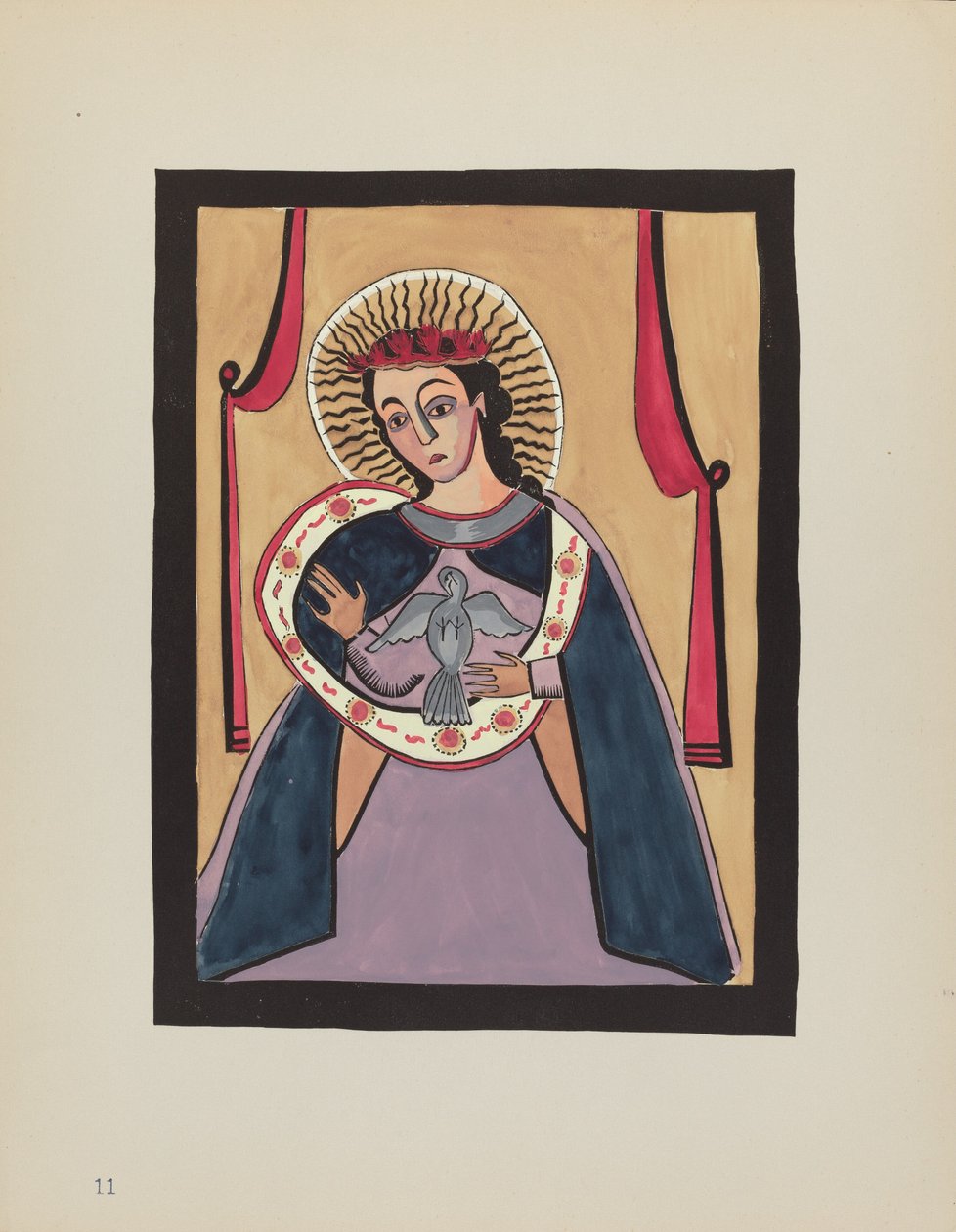 11. tábla: Angyali üdvözlet: A „Spanish Colonial Designs of New Mexico” portfólióból alkotó: American 20th Century