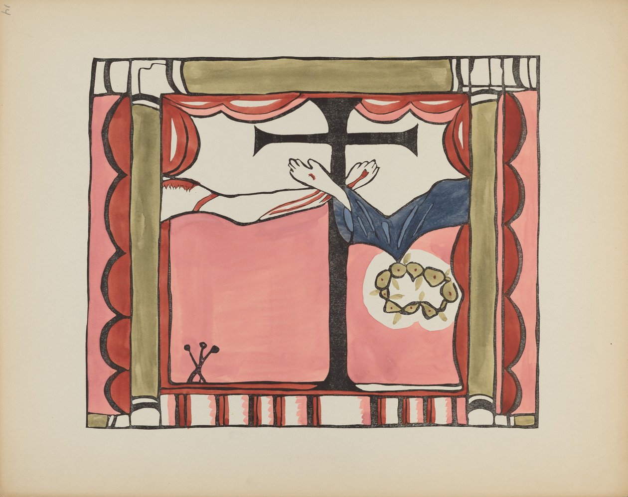 14. tábla: Főoltárkép, Chimayo: A „Spanish Colonial Designs of New Mexico” portfólióból alkotó: American 20th Century