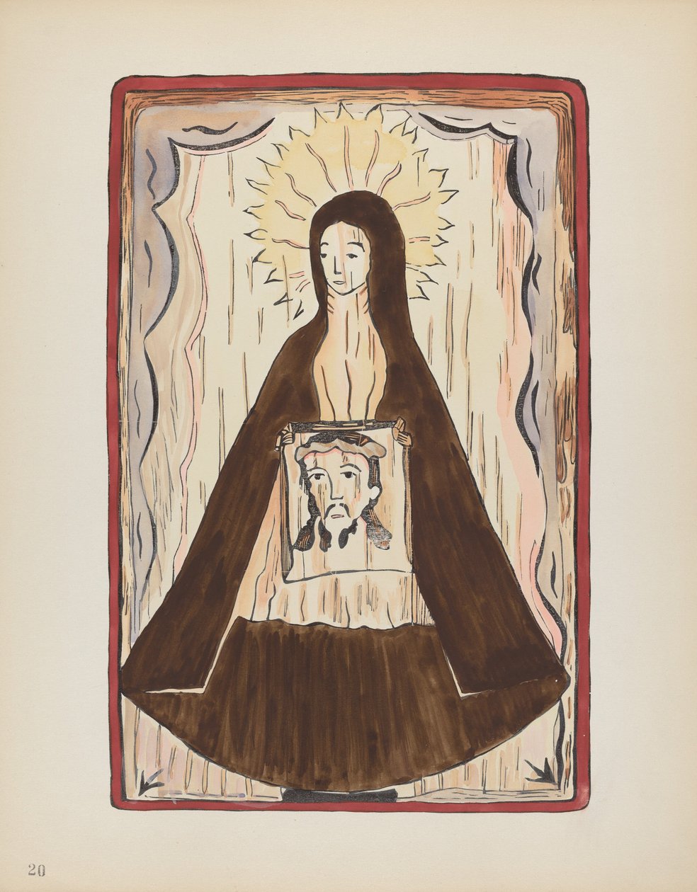 20. tábla: Saint Veronica: A „Spanish Colonial Designs of New Mexico” portfólióból alkotó: American 20th Century