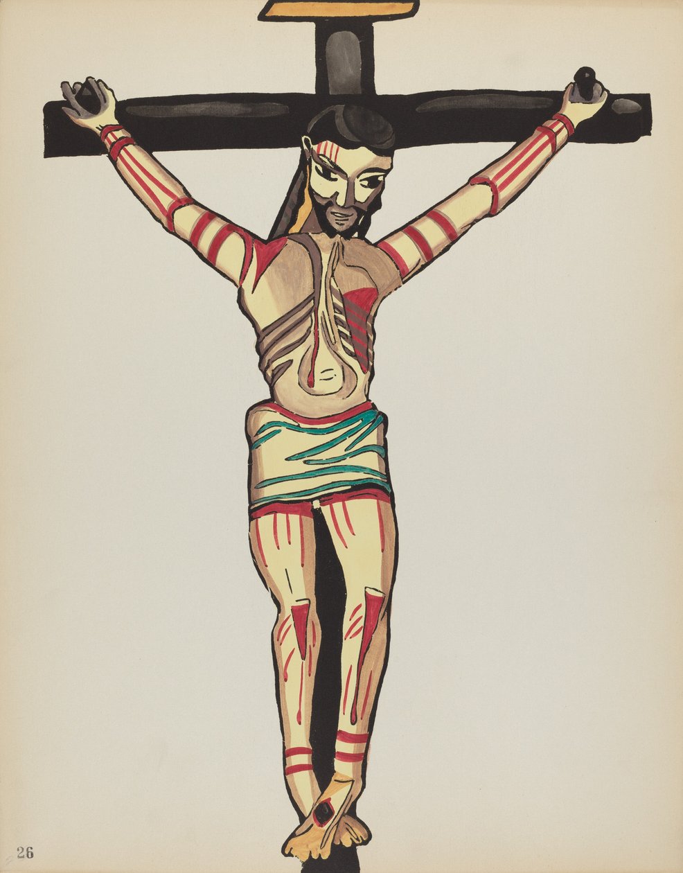 26. tábla: Krisztus keresztre feszítve, Taos: A „Spanish Colonial Designs of New Mexico” portfólióból alkotó: American 20th Century