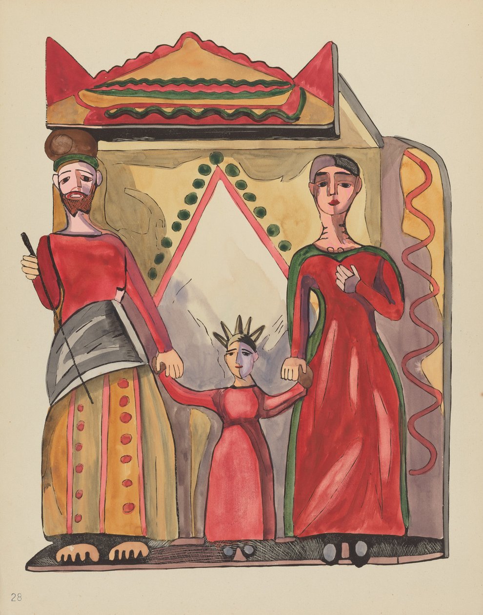 28. tábla: A Szent Család: „Új-Mexikó spanyol gyarmati tervei” portfólióból alkotó: American 20th Century