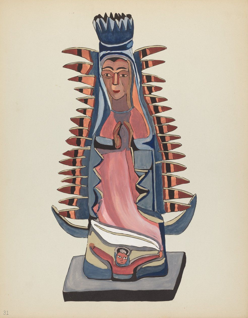31. tábla: Guadalupe-i Szűzanya: A „Spanish Colonial Designs of New Mexico” portfólióból alkotó: American 20th Century