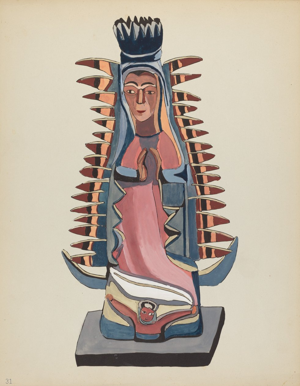 31. tábla: Guadalupe-i Szűzanya: A „Spanish Colonial Designs of New Mexico” portfólióból alkotó: American 20th Century