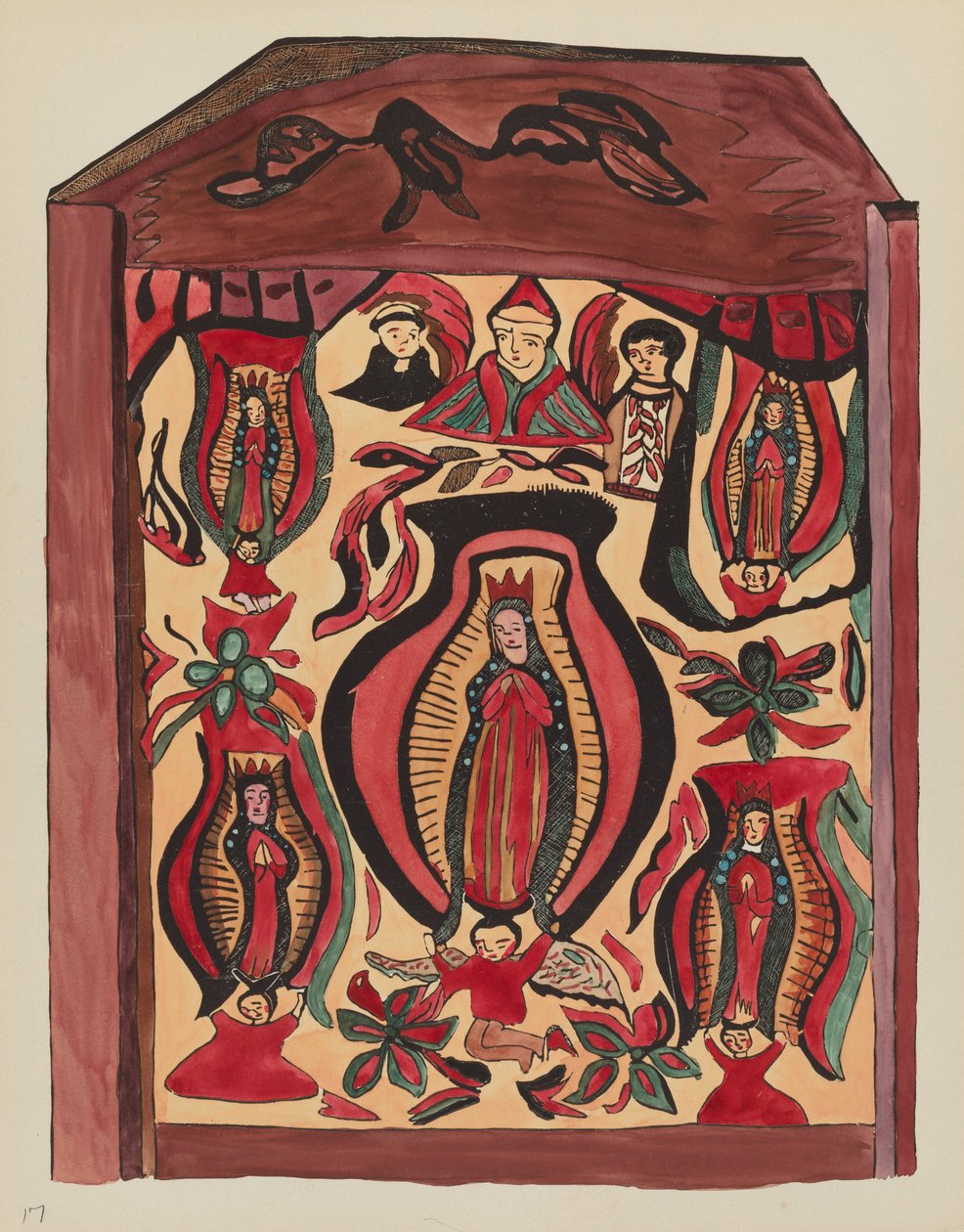 32. tábla: Guadalupe-i Szűzanya: „Új-Mexikó spanyol gyarmati tervei” portfólióból alkotó: American 20th Century
