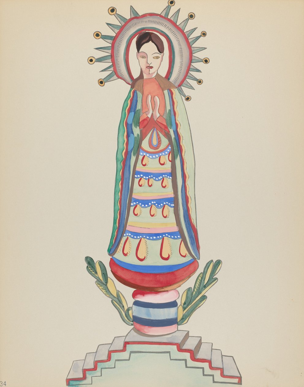 34. tábla: A Fény Szűzanya: A „Spanish Colonial Designs of New Mexico” portfólióból alkotó: American 20th Century