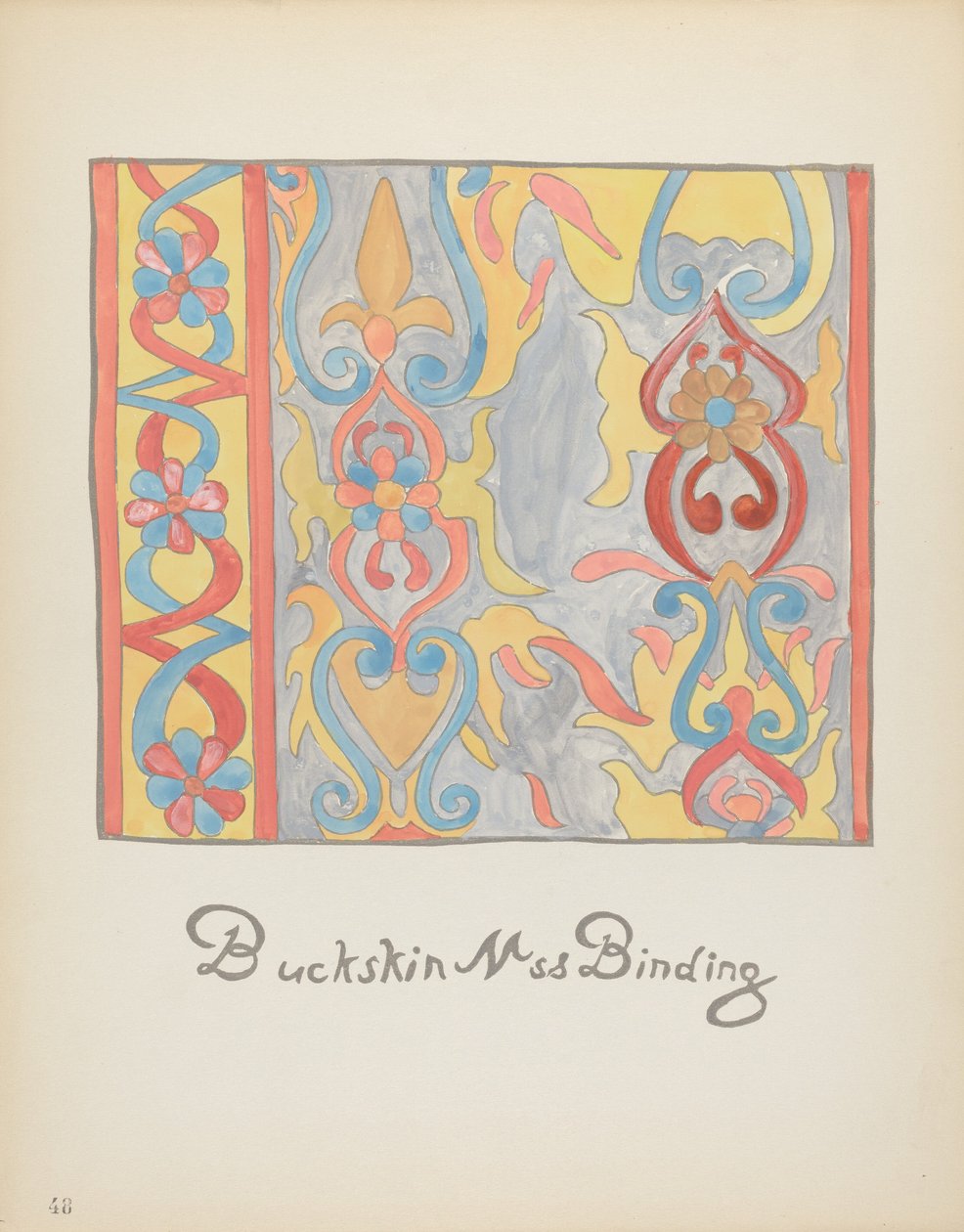 48. tábla: Buckskin design: a „Spanish Colonial Designs of New Mexico” portfólióból alkotó: American 20th Century
