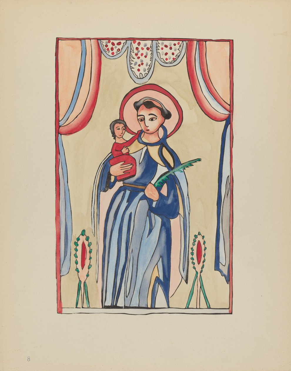 8. tábla: Páduai Szent Antal: A „Spanish Colonial Designs of New Mexico” portfólióból alkotó: American 20th Century