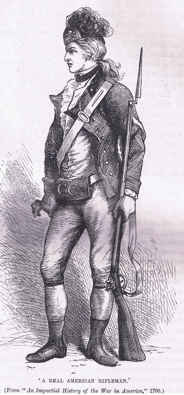 Egy igazi amerikai puskás, illusztráció a Cassells History of the Egyesült Államokból, kiadó: Cassell, Petter & Galpin, 1900 körül (litho) alkotó: American English school