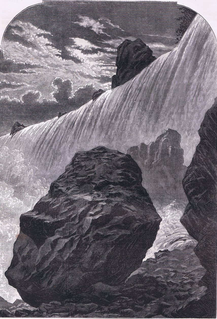 Niagara-vízesés, illusztráció az Egyesült Államok Cassells történetéből, kiadó: Cassell, Petter & Galpin, 1900 körül (litho) alkotó: American English school