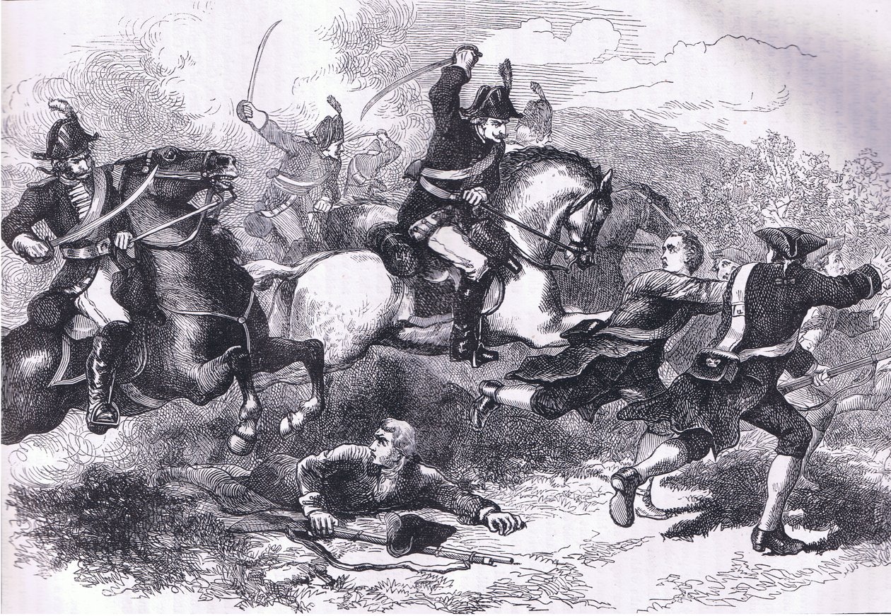 A hűséges újoncok kitörése, illusztráció az Egyesült Államok Cassells History-jából, Cassell, Petter & Galpin kiadásában, 1900 körül (litho) alkotó: American English school