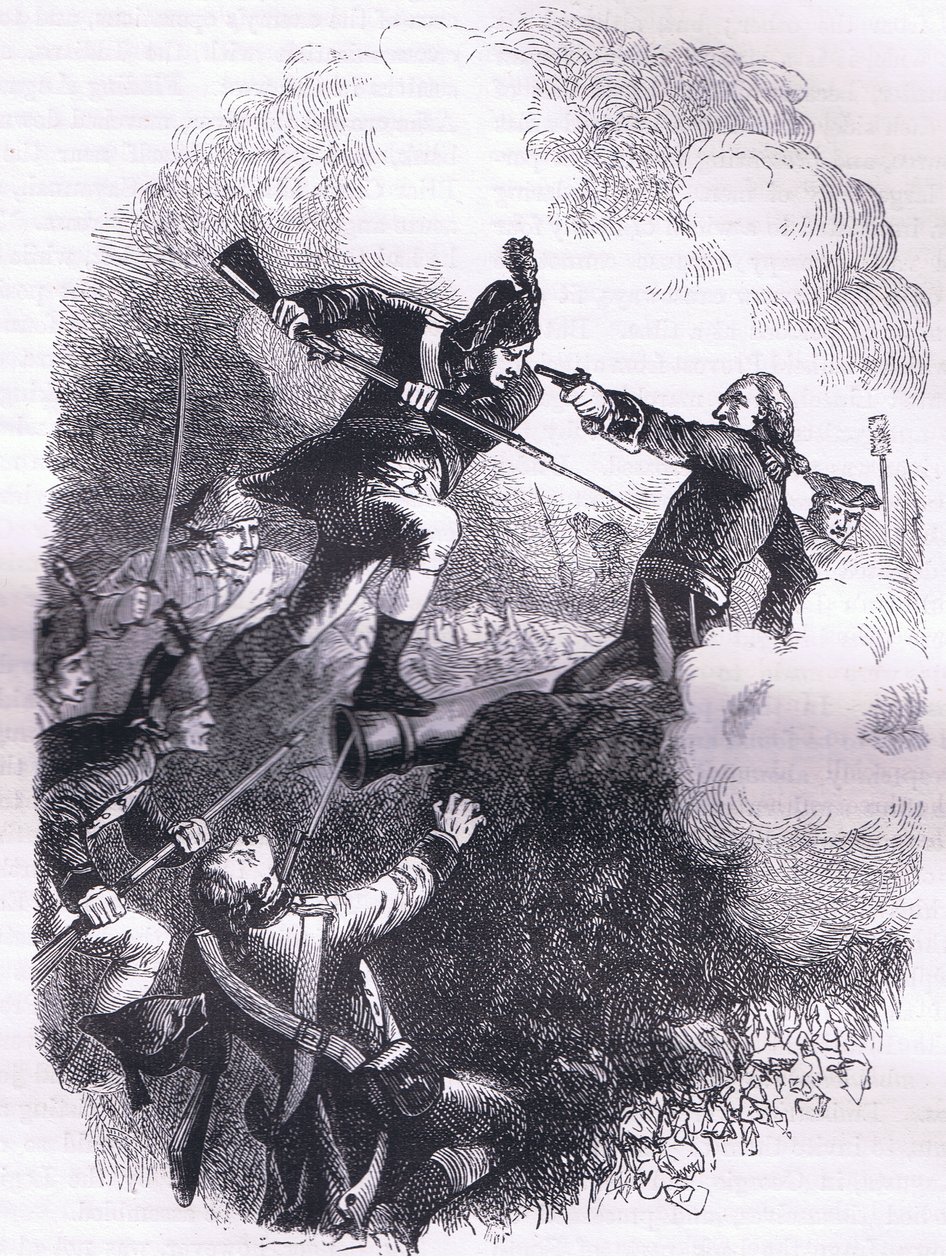 A Stony Point elleni támadás, illusztráció az Egyesült Államok Cassells történetéből, Cassell, Petter & Galpin kiadásában, 1900 körül (litho) alkotó: American English school