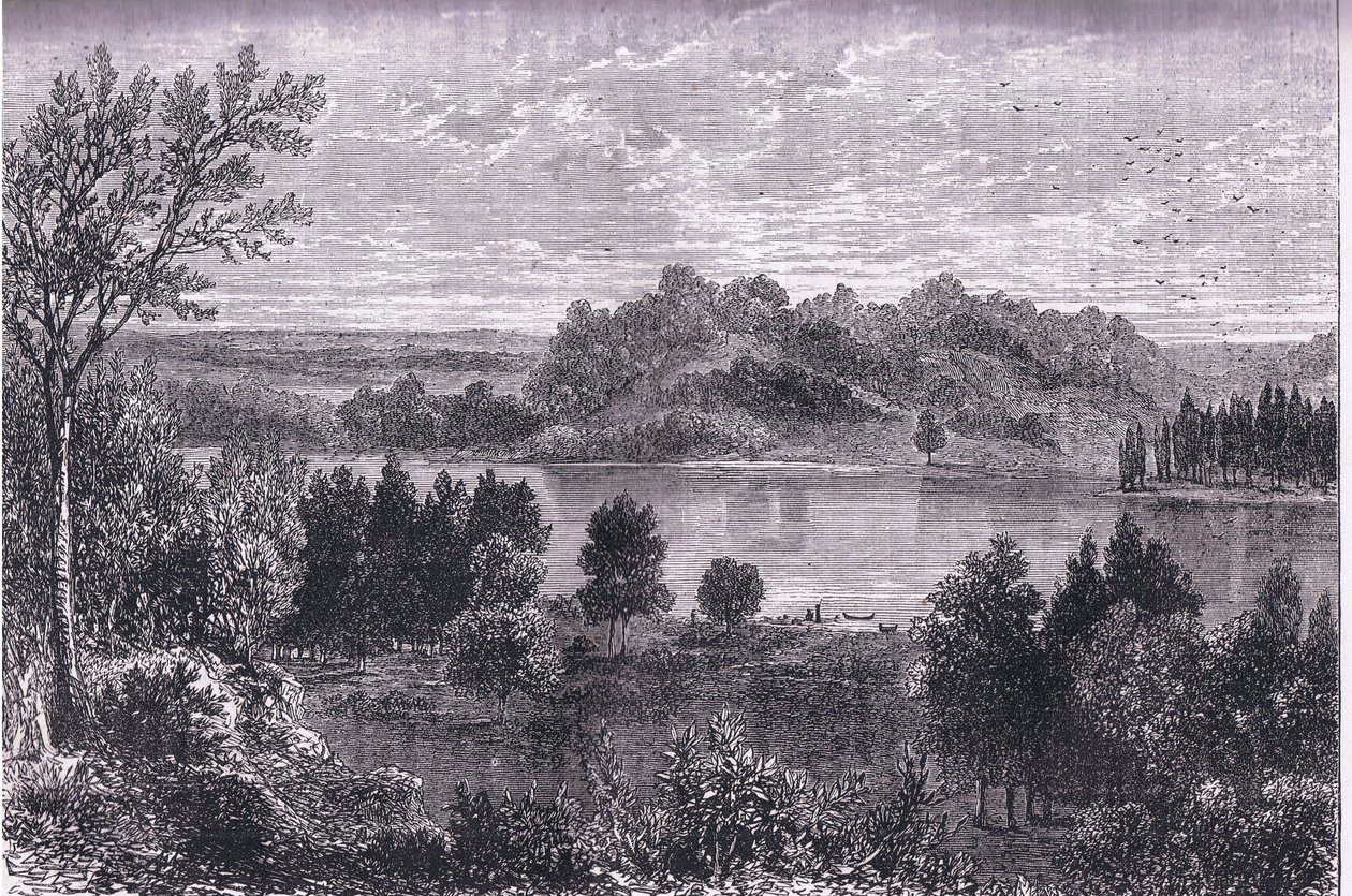 A Mississippi völgye, a Cassells History of the United States illusztrációja, kiadó: Cassell, Petter & Galpin, 1900 körül (litho) alkotó: American English school